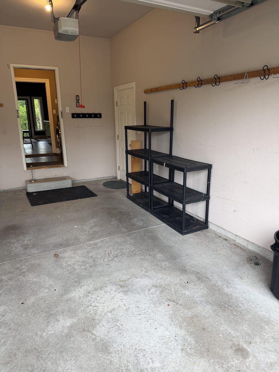 Cleared garage after junk removal